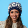 Lele Sadoughi COLD WEATHER NAVY MELANGE CHICAGO BEANIE