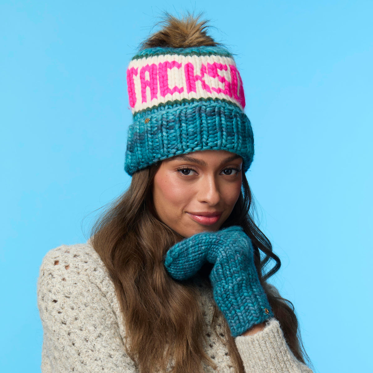 Lele Sadoughi COLD WEATHER OCEAN JACKSON HOLE BEANIE