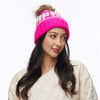 Lele Sadoughi COLD WEATHER PINK APRES BEANIE