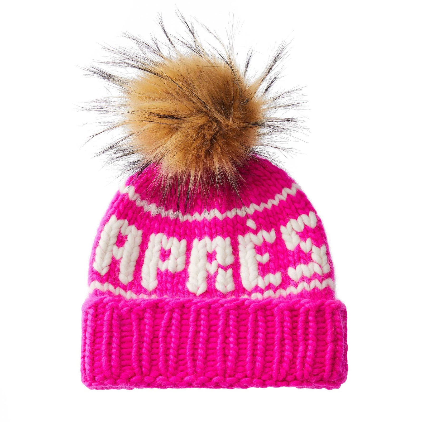 Lele Sadoughi COLD WEATHER PINK APRES BEANIE