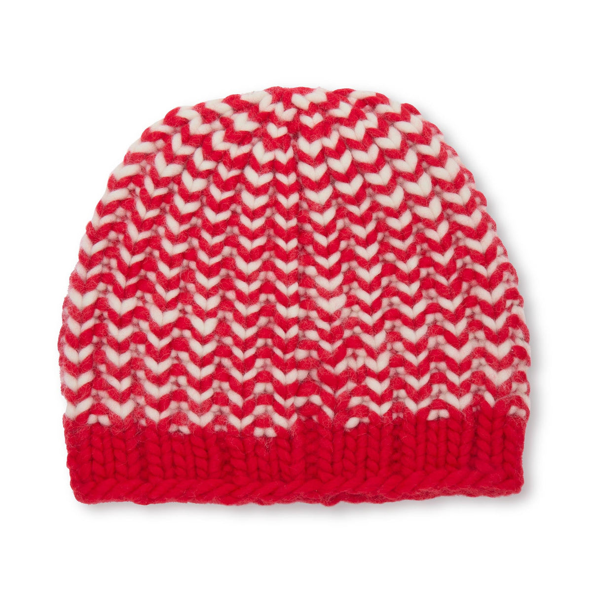 Lele Sadoughi COLD WEATHER RED MELANGE BOSTON BEANIE