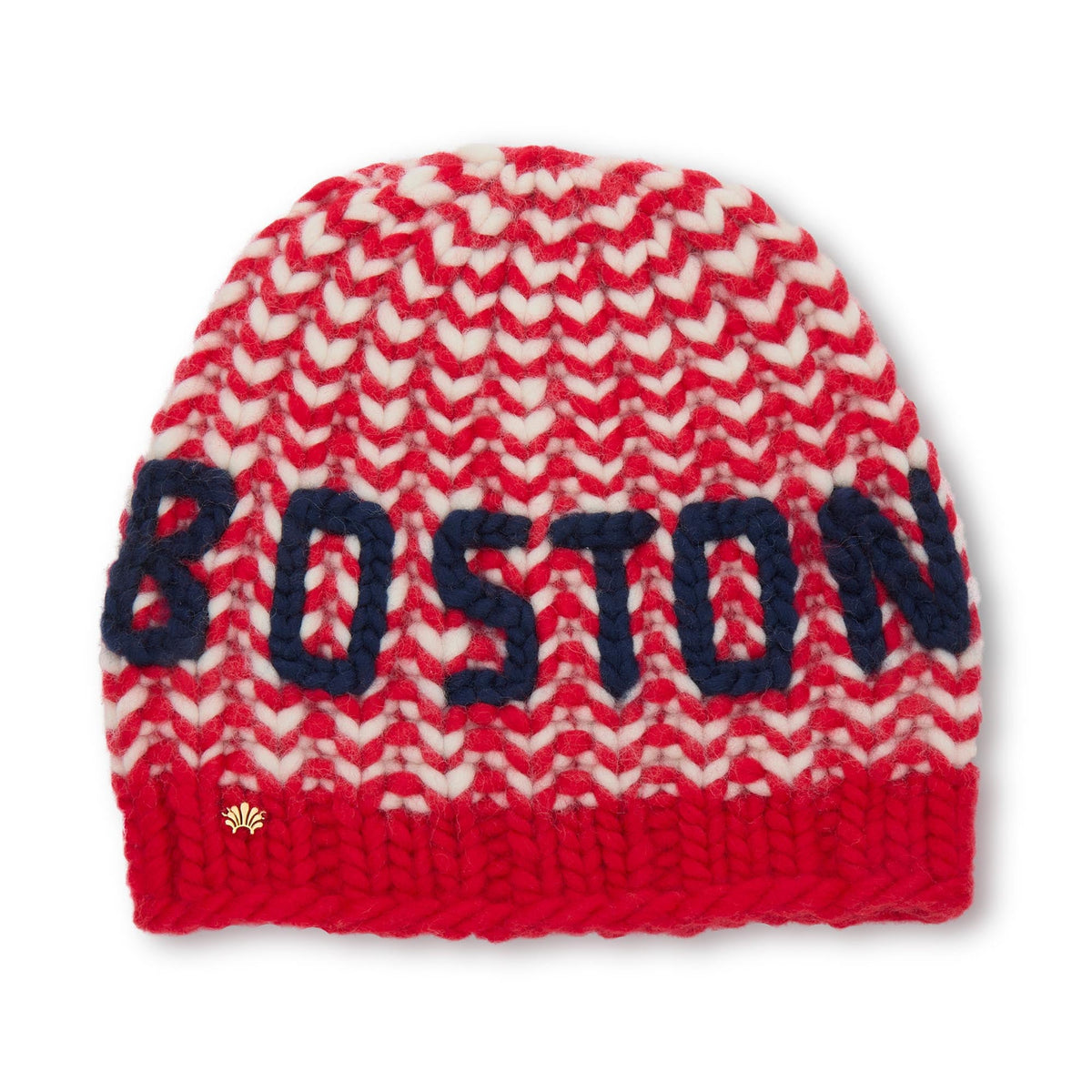 Lele Sadoughi COLD WEATHER RED MELANGE BOSTON BEANIE