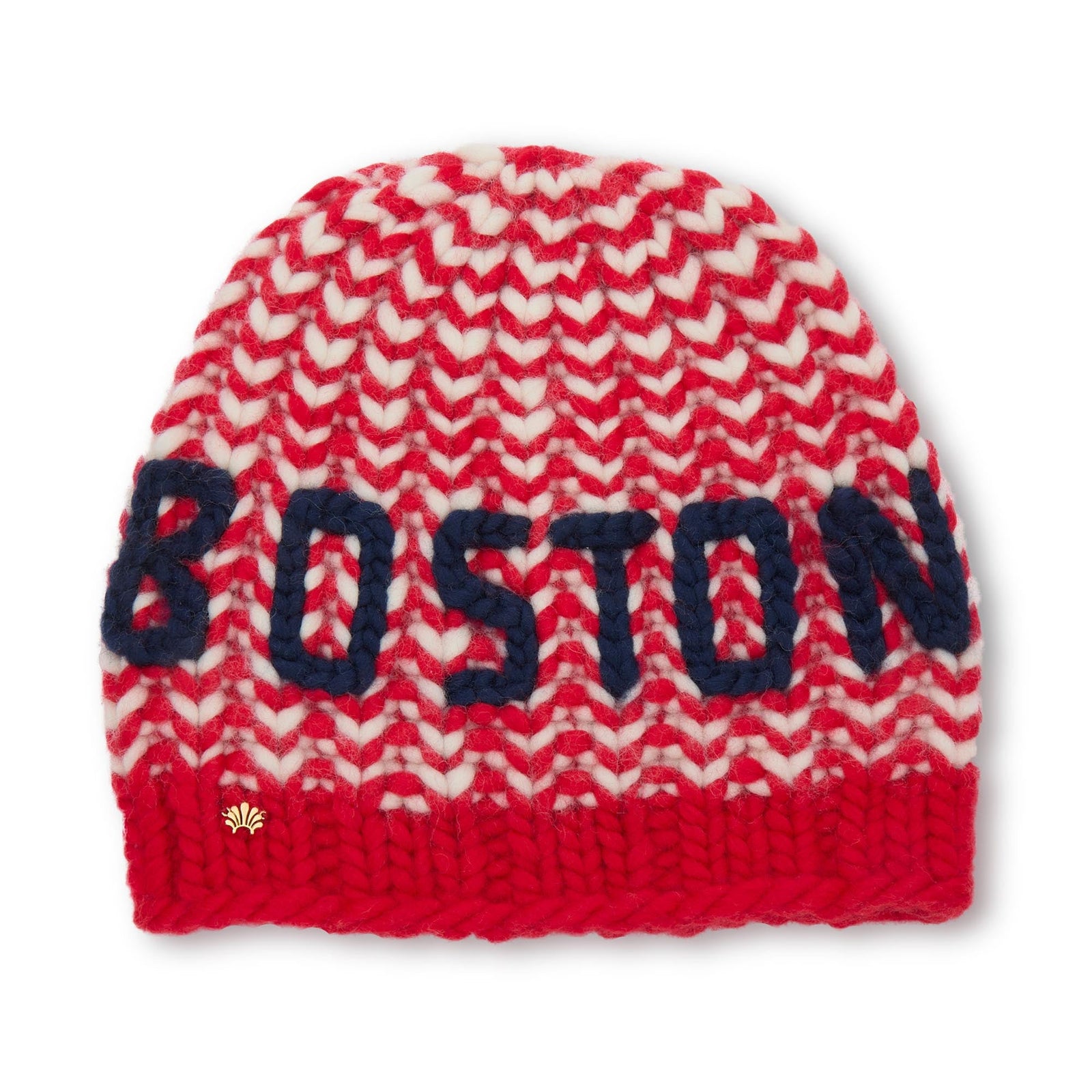 Lele Sadoughi COLD WEATHER RED MELANGE BOSTON BEANIE