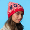 Lele Sadoughi COLD WEATHER RED MELANGE BOSTON BEANIE
