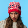 Lele Sadoughi COLD WEATHER RED MELANGE BOSTON BEANIE