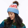Lele Sadoughi COLD WEATHER SKY BLUE THE BIG SKY BEANIE