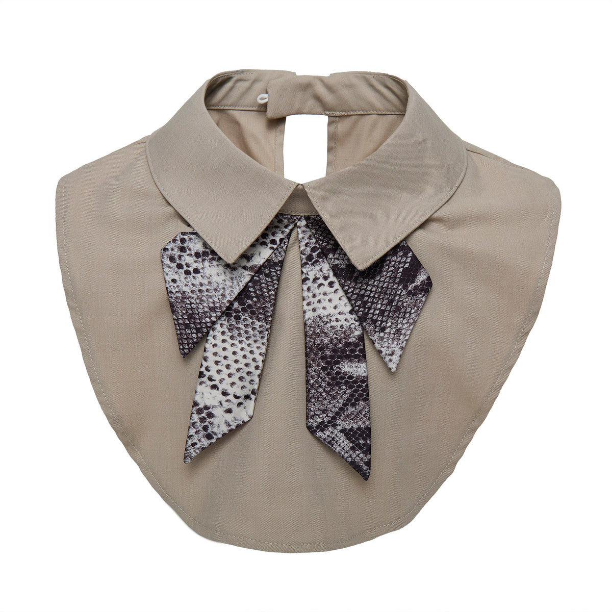 Lele Sadoughi COLLAR ONE SIZE SMOKEY SNAKESKIN VICTORIA BOWTIE COLLAR