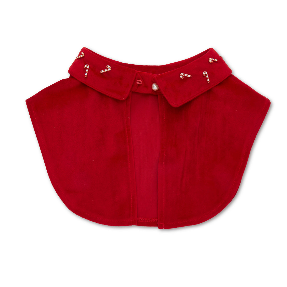 Lele Sadoughi COLLARS CANDY CANE EMBROIDERED COLLAR