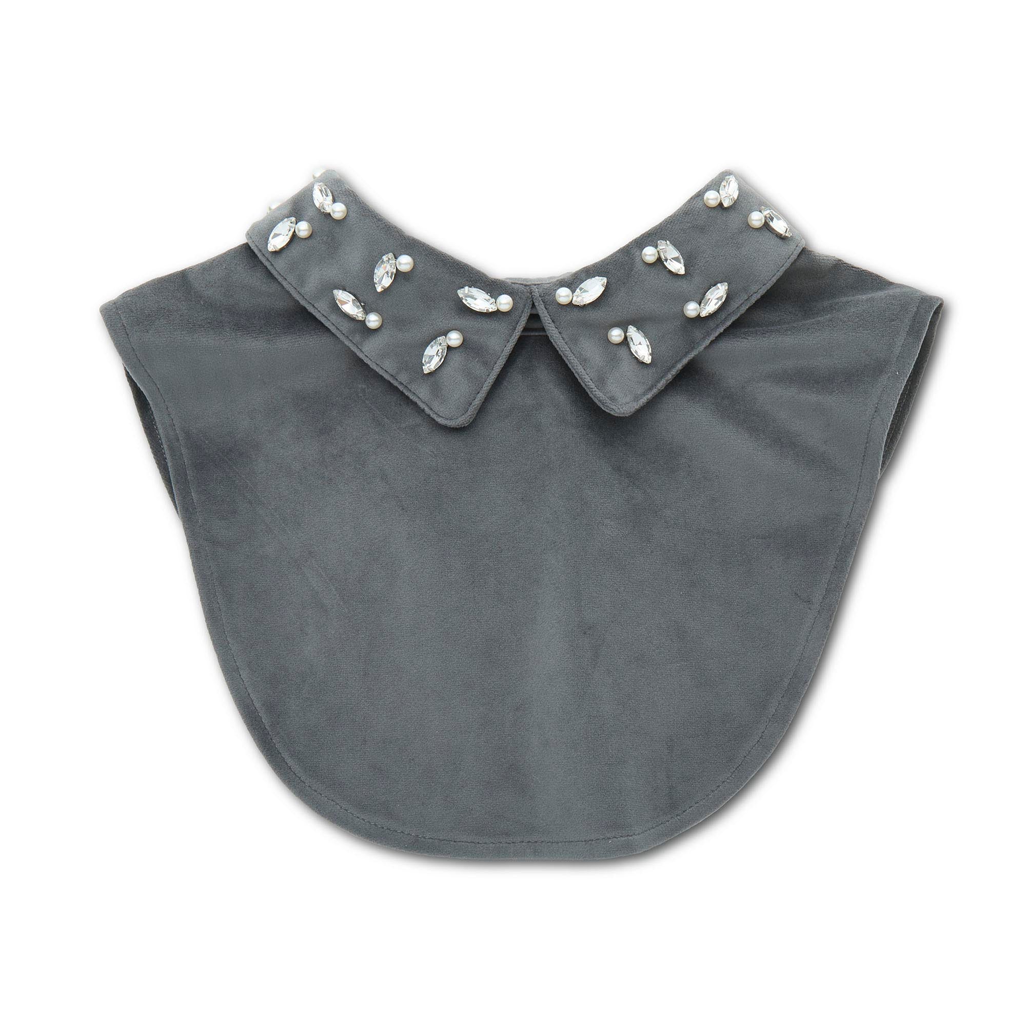 Lele Sadoughi COLLARS SLATE GREY CRYSTAL GRID COLLAR