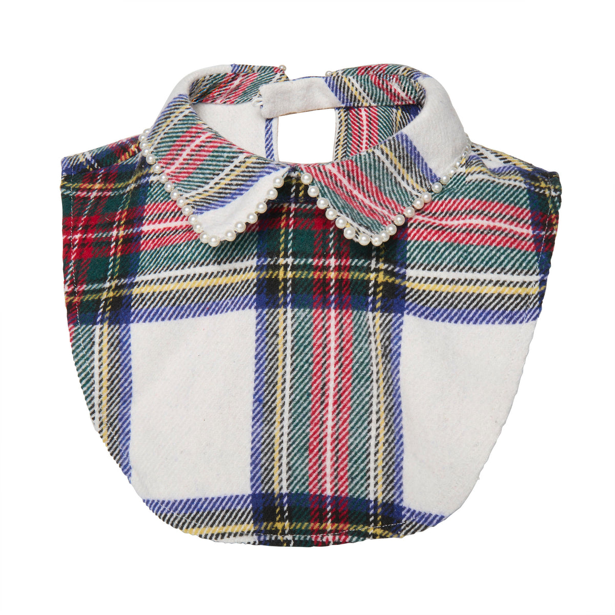 Lele Sadoughi COLLARS WINTER PLAID PAYTON PEARL TRIM COLLAR