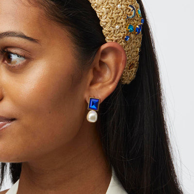 LELE SADOUGHI EARRING AEGEAN BLUE PEARL DROP EARRING