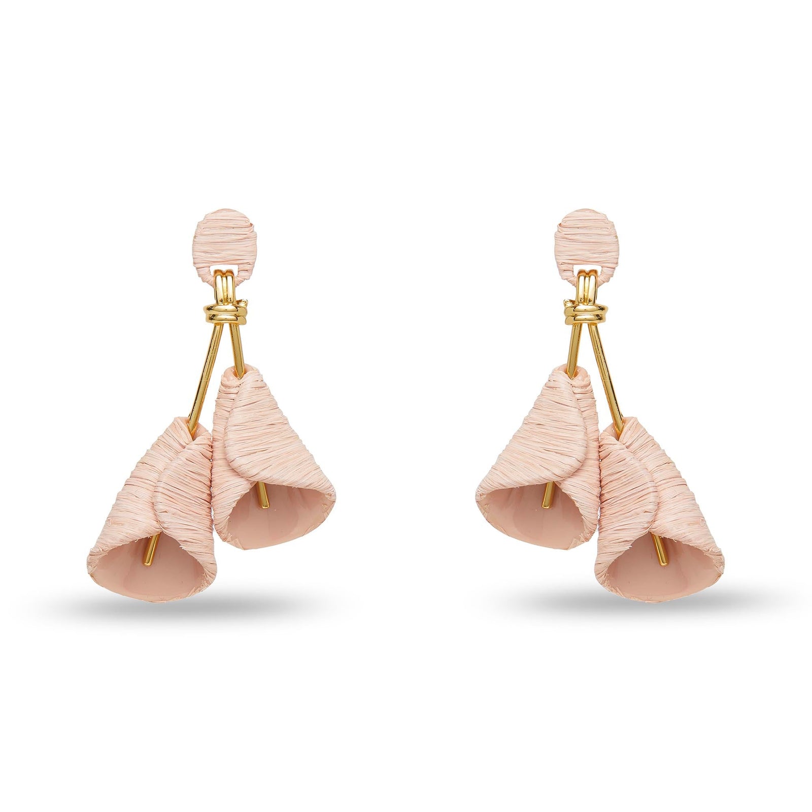 LELE SADOUGHI EARRING NATURAL RAFFIA CALLA LILY EARRING