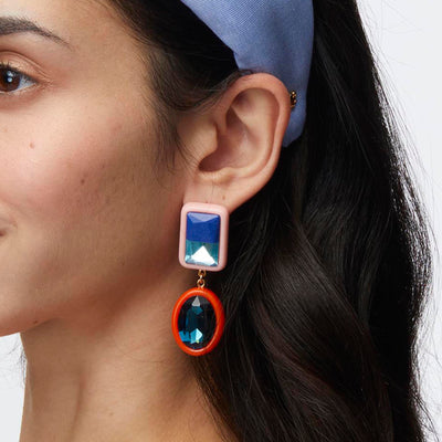 LELE SADOUGHI EARRING PINK FIRE DUO DROP EARRING