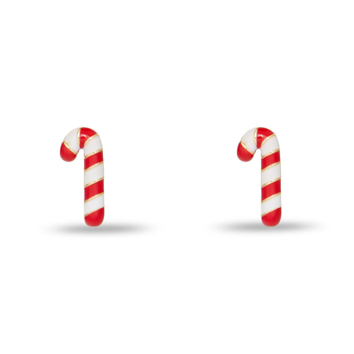 Lele Sadoughi EARRINGS CANDY CANE STUDS