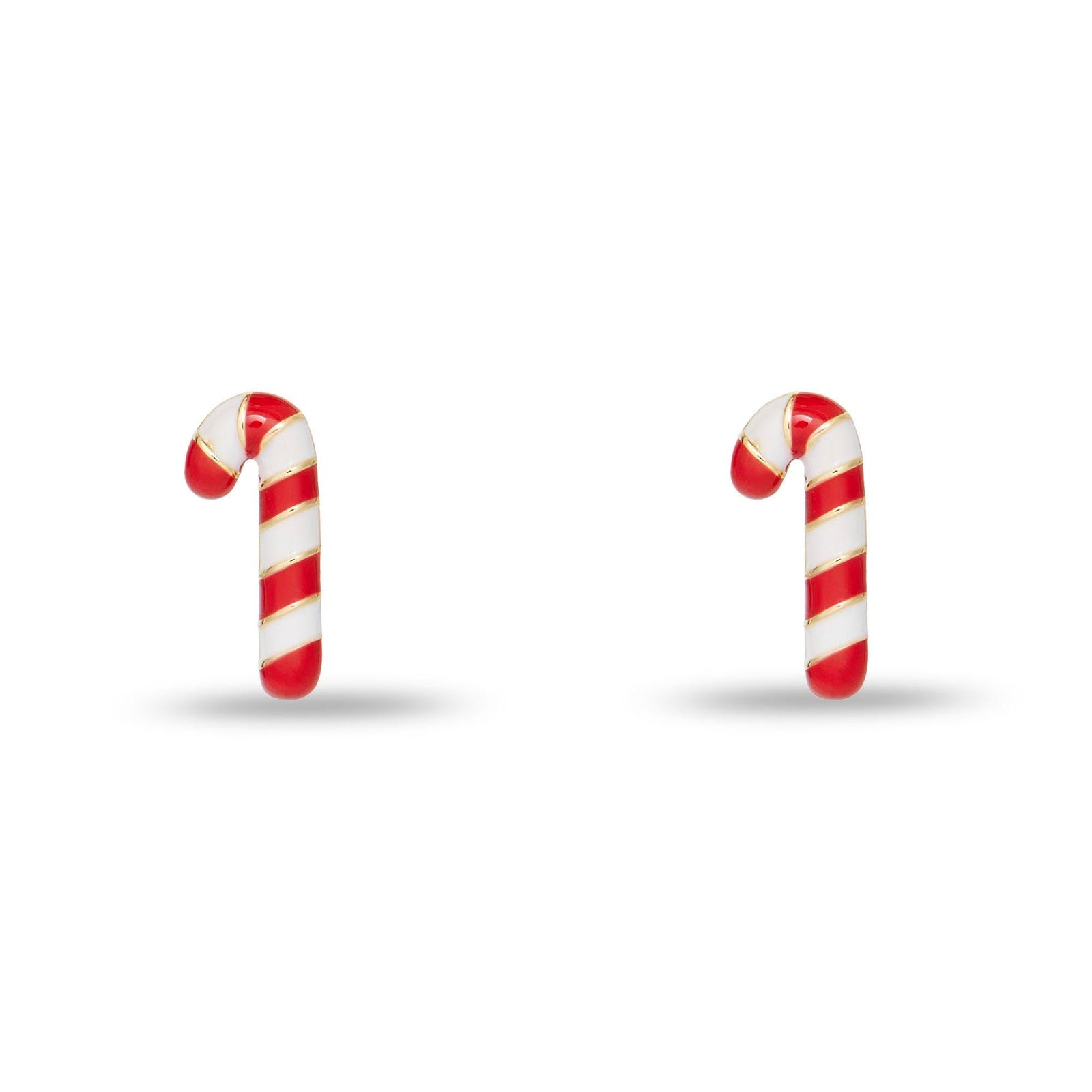 Lele Sadoughi EARRINGS CANDY CANE STUDS