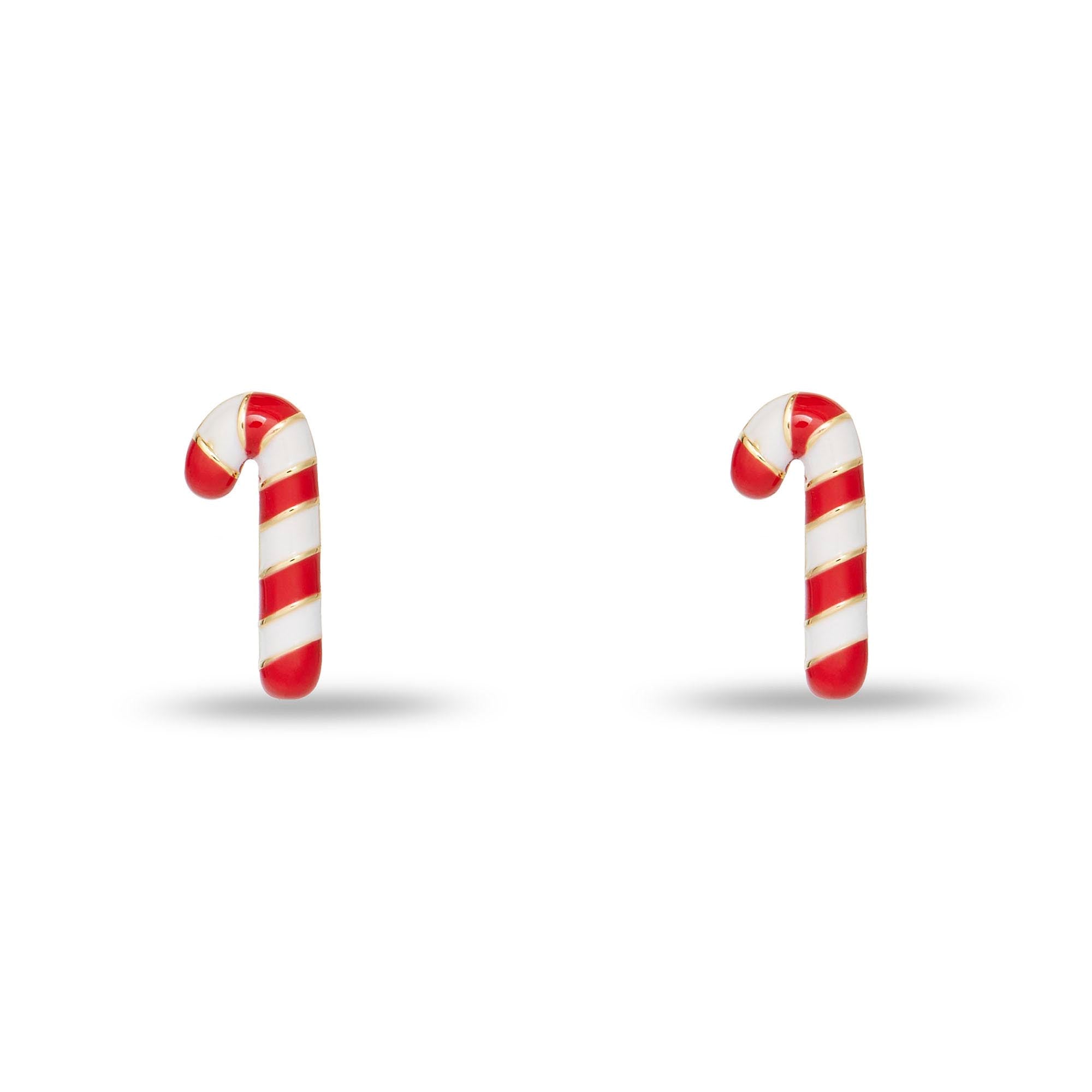 Lele Sadoughi EARRINGS CANDY CANE STUDS