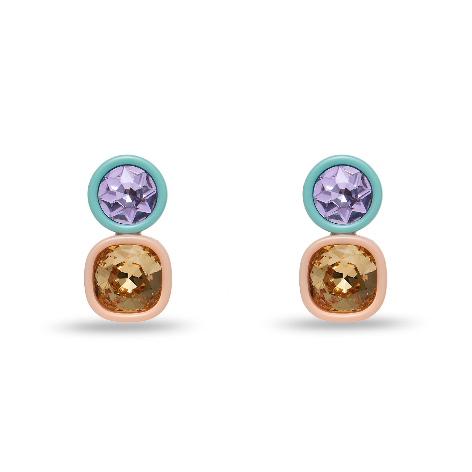 Lele Sadoughi EARRINGS CARNELIAN LAVENDER GEM DUO EARRINGS