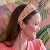Lele Sadoughi EARRINGS CORAL FLAMINGO LINEAR  EARRINGS
