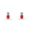 Lele Sadoughi EARRINGS CORAL TURQUOISE ISLA STUD EARRINGS