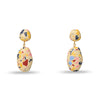 Lele Sadoughi EARRINGS CREAM TERRAZZO BAROQUE DOUBLE DROP EARRINGS