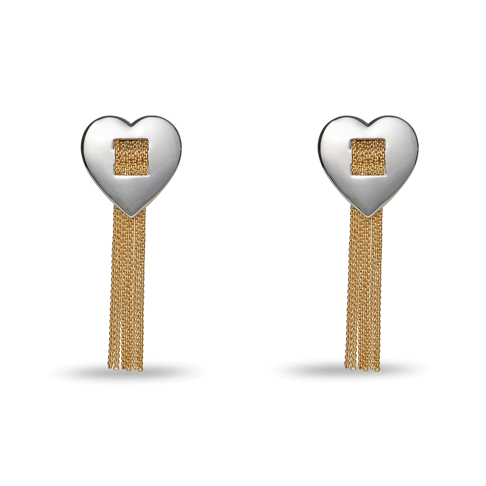 Lele Sadoughi EARRINGS DESERT METAL SWEETHEART FRINGE EARRINGS