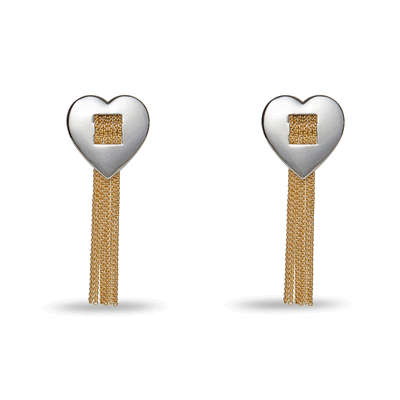 Lele Sadoughi EARRINGS DESERT METAL SWEETHEART FRINGE EARRINGS