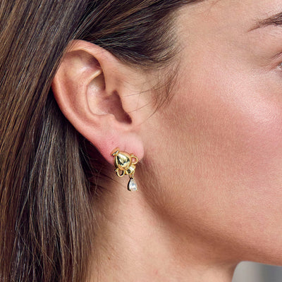 Lele Sadoughi EARRINGS GOLD AQUARIUS ZODIAC STUD EARRINGS