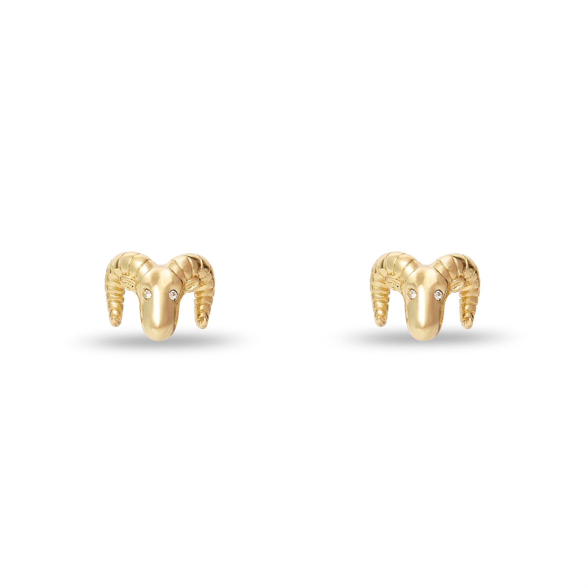 Lele Sadoughi EARRINGS GOLD ARIES ZODIAC STUD EARRINGS