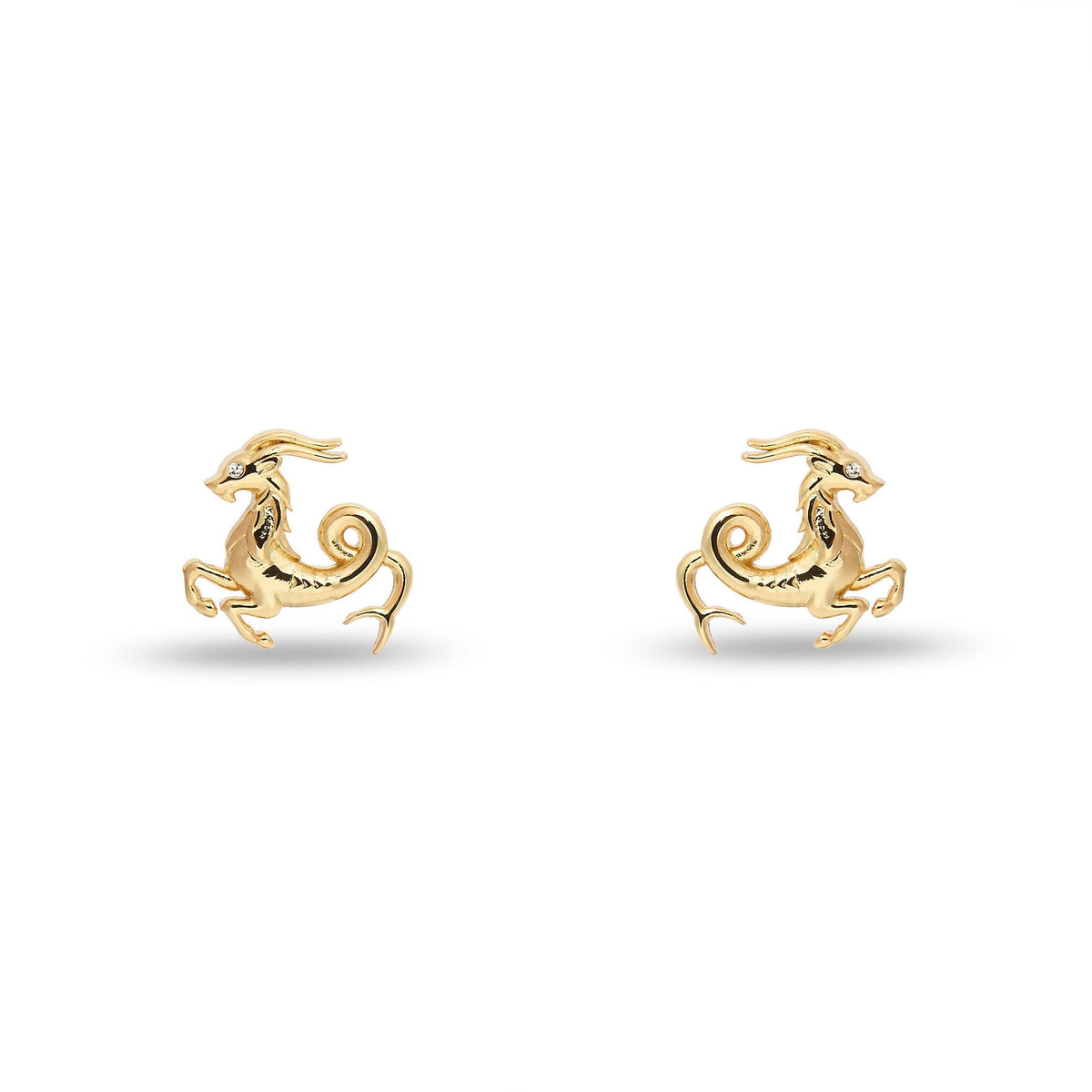 Lele Sadoughi EARRINGS GOLD CAPRICORN ZODIAC STUD EARRINGS