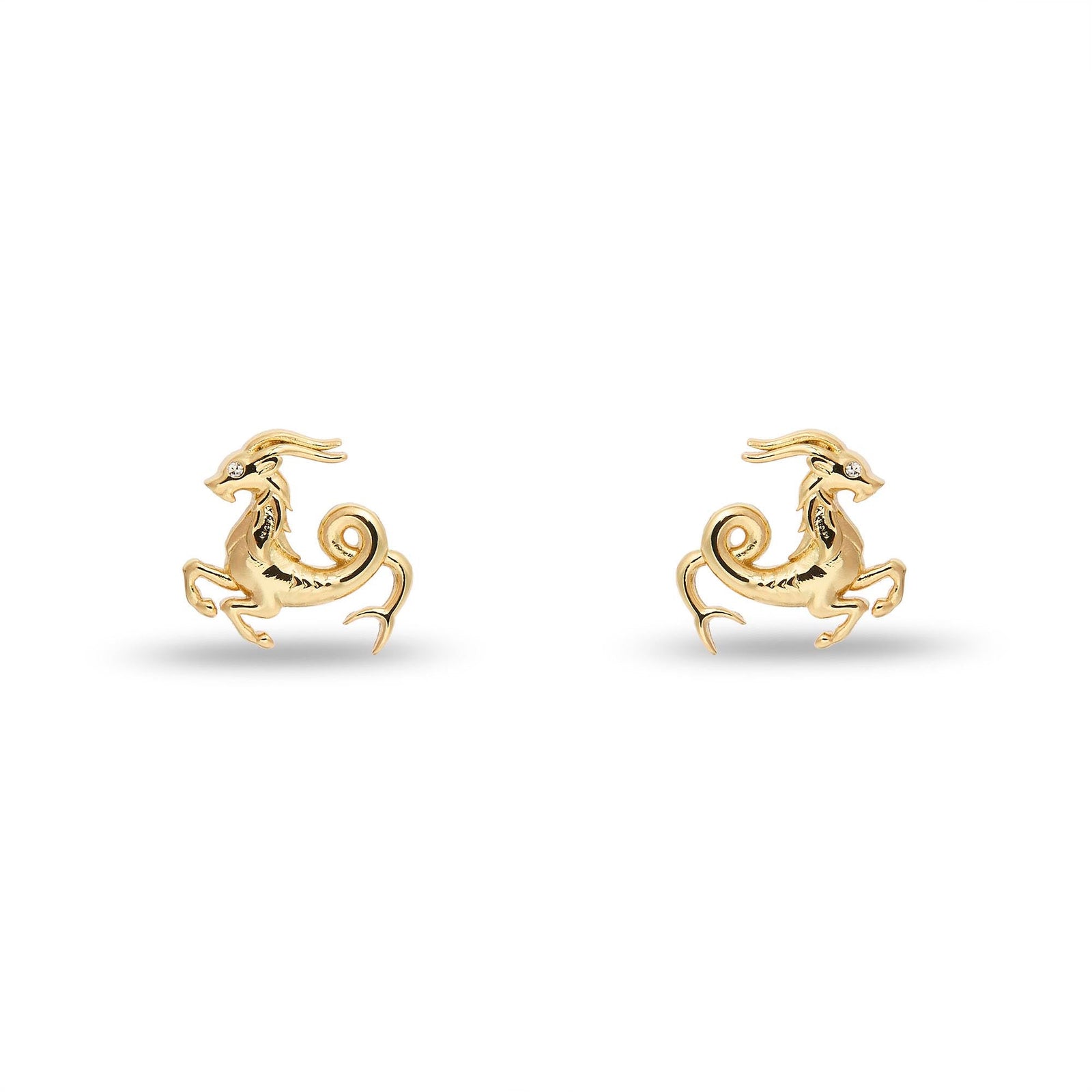 Lele Sadoughi EARRINGS GOLD CAPRICORN ZODIAC STUD EARRINGS