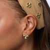 Lele Sadoughi EARRINGS GOLD FLEUR DE LIS STUD EARRINGS