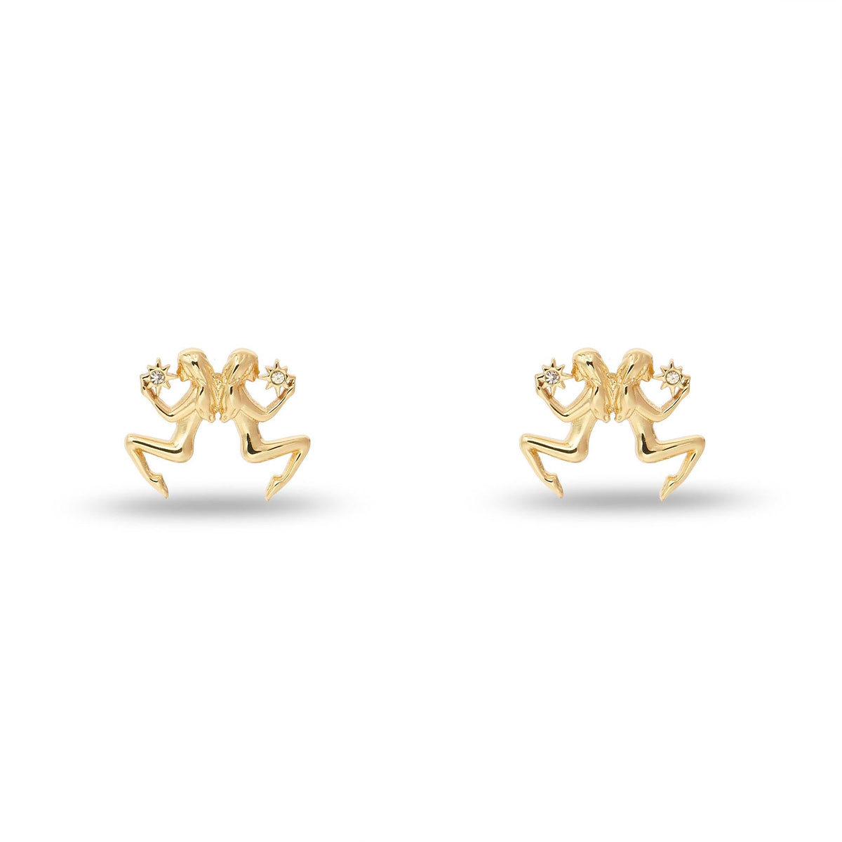Lele Sadoughi EARRINGS GOLD GEMINI ZODIAC STUD EARRINGS