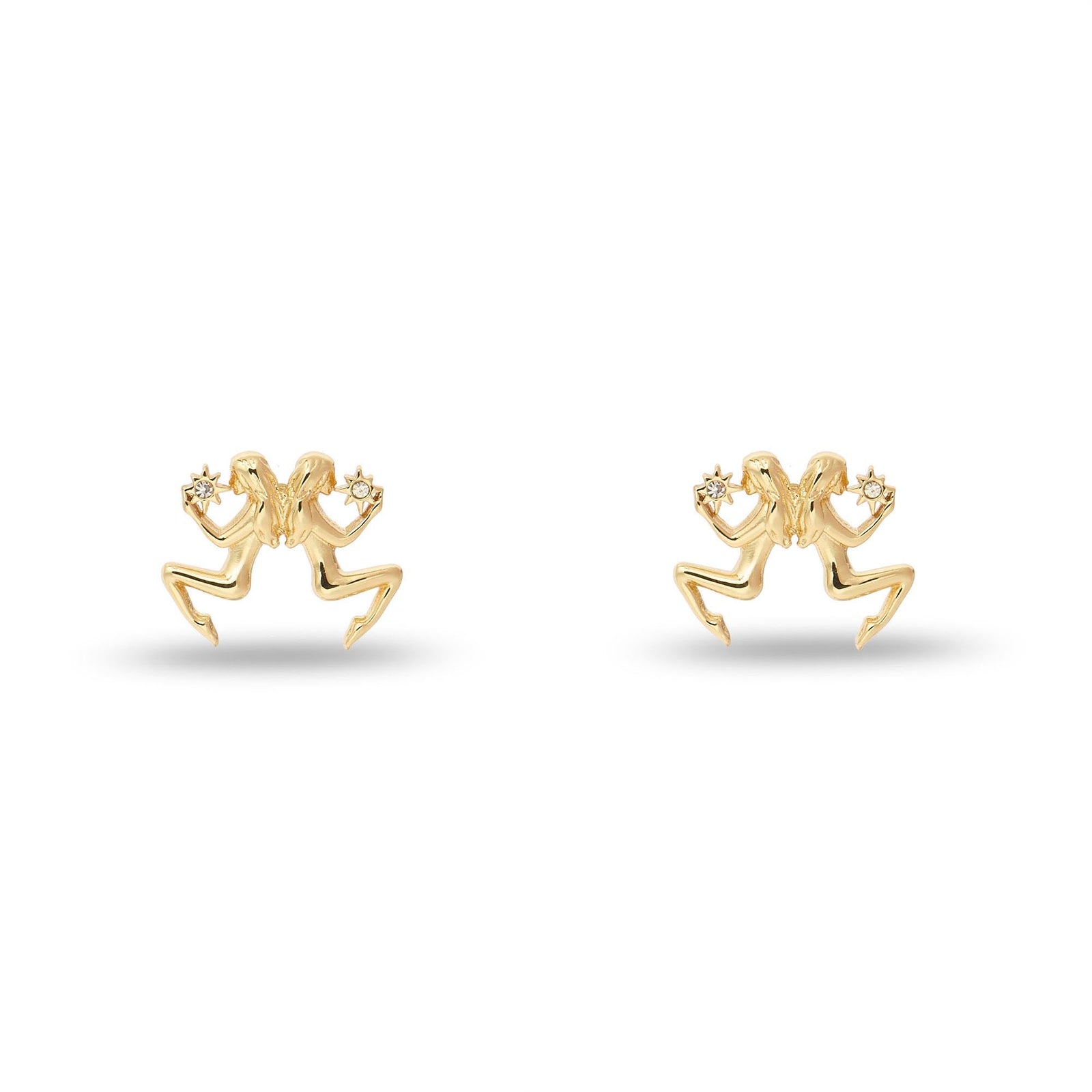 Lele Sadoughi EARRINGS GOLD GEMINI ZODIAC STUD EARRINGS