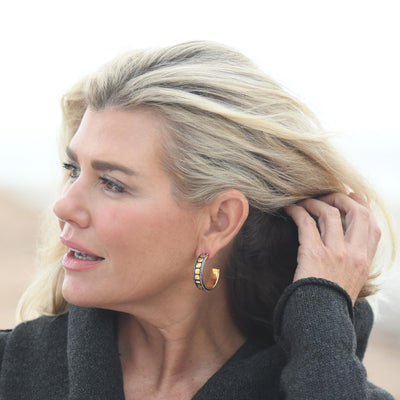 LELE SADOUGHI EARRINGS GOLD LELE SADOUGHI X MARILYN MONROE FIILM REEL HOOPS