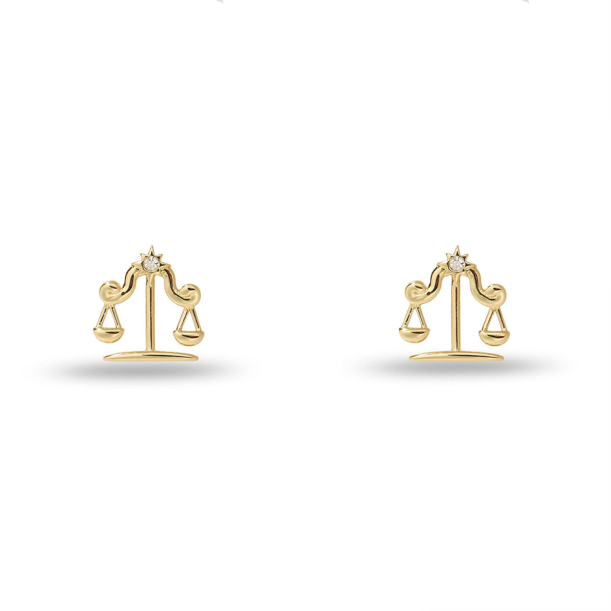 Lele Sadoughi EARRINGS GOLD LIBRA ZODIAC STUD EARRINGS