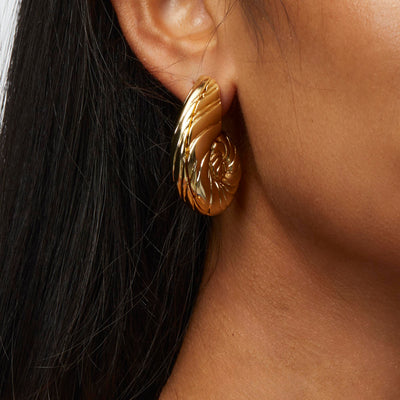 LELE SADOUGHI EARRINGS GOLD NAUTILUS EARRING