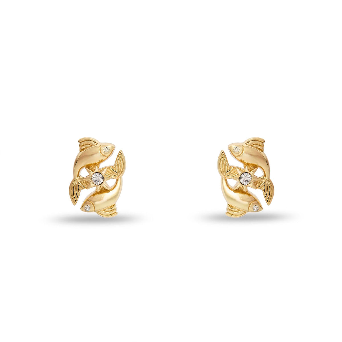 Lele Sadoughi EARRINGS GOLD PISCES ZODIAC STUD EARRINGS