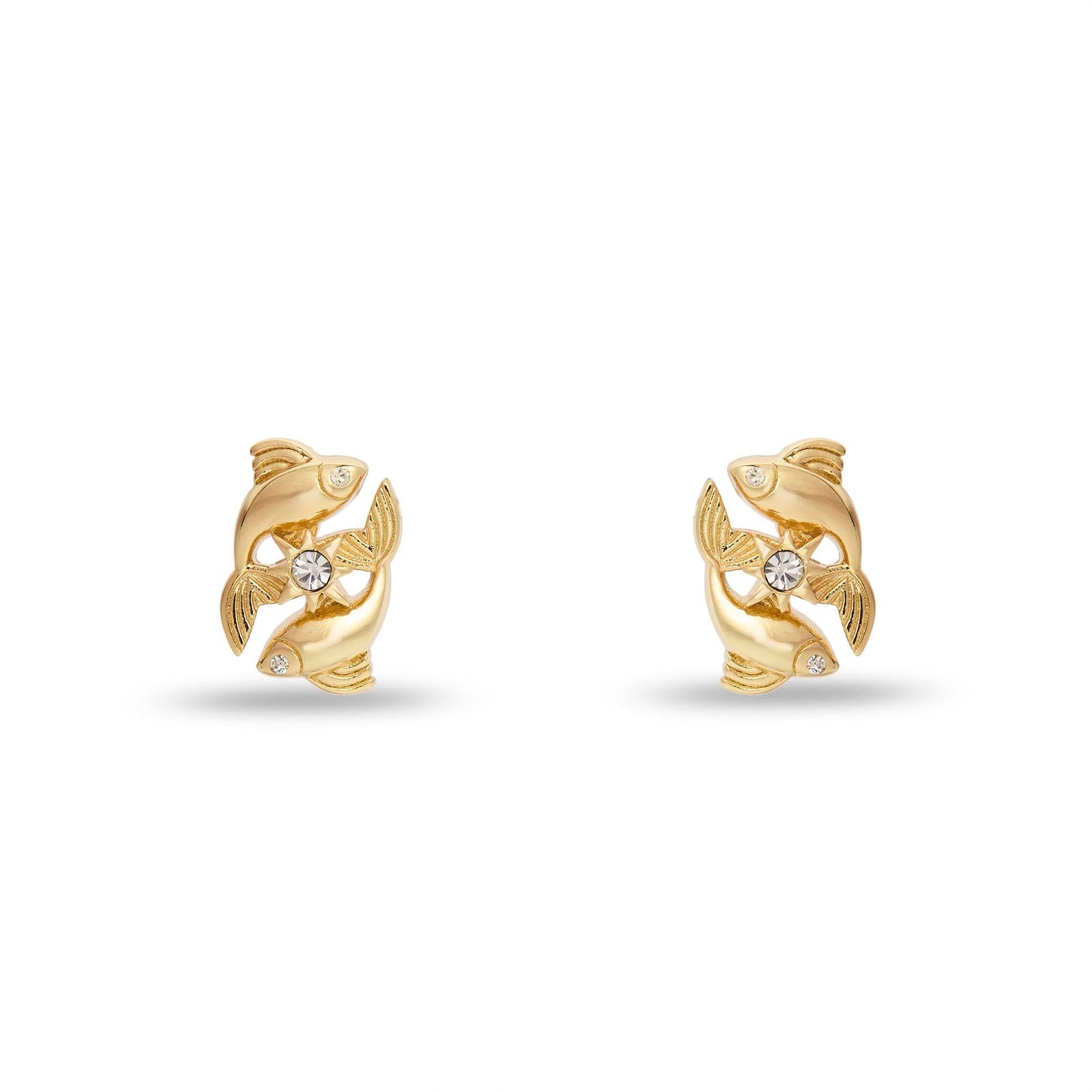 Lele Sadoughi EARRINGS GOLD PISCES ZODIAC STUD EARRINGS