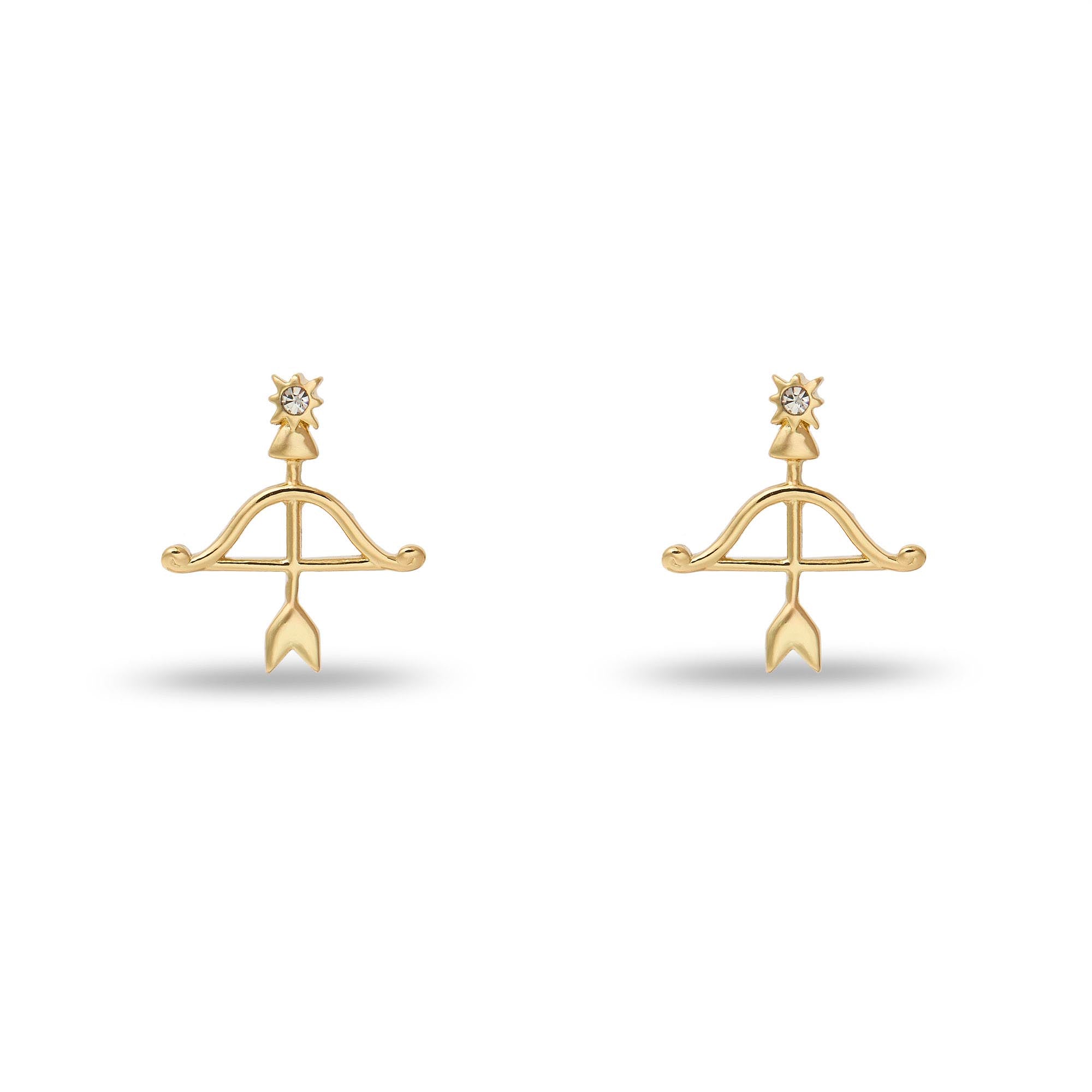 Lele Sadoughi EARRINGS GOLD SAGITTARIUS ZODIAC STUD EARRINGS