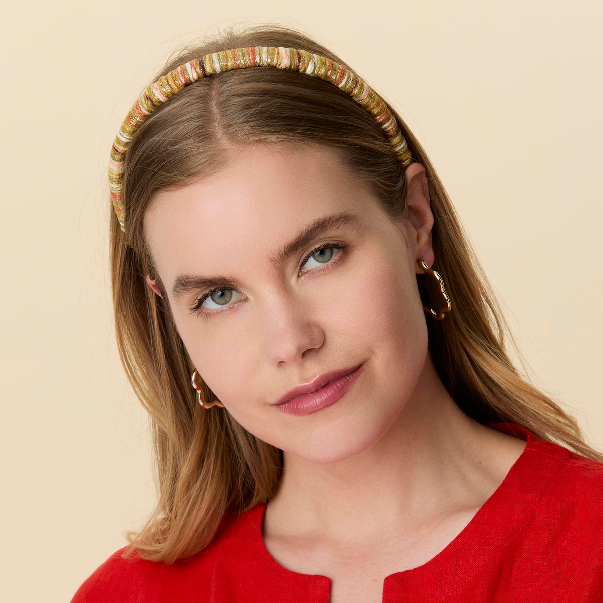 Lele Sadoughi EARRINGS GOLD SERPENTINE HOOP EARRINGS