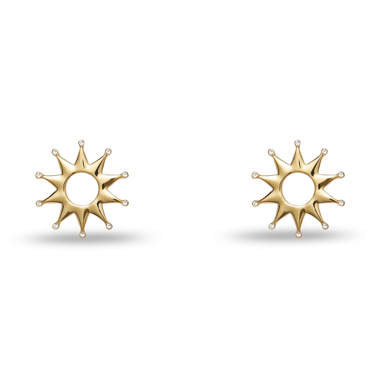 LELE SADOUGHI EARRINGS GOLD SUN CRYSTAL STUD EARRING
