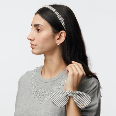 LELE SADOUGHI EARRINGS GOLD SUN CRYSTAL STUD EARRING