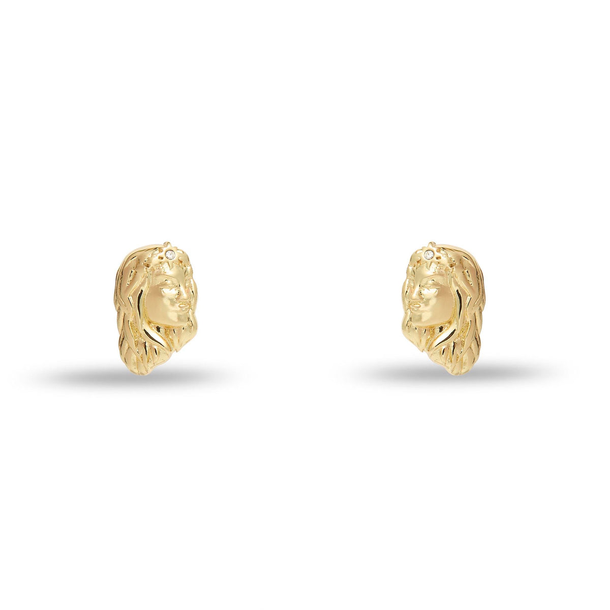 Lele Sadoughi EARRINGS GOLD VIRGO ZODIAC STUD EARRINGS