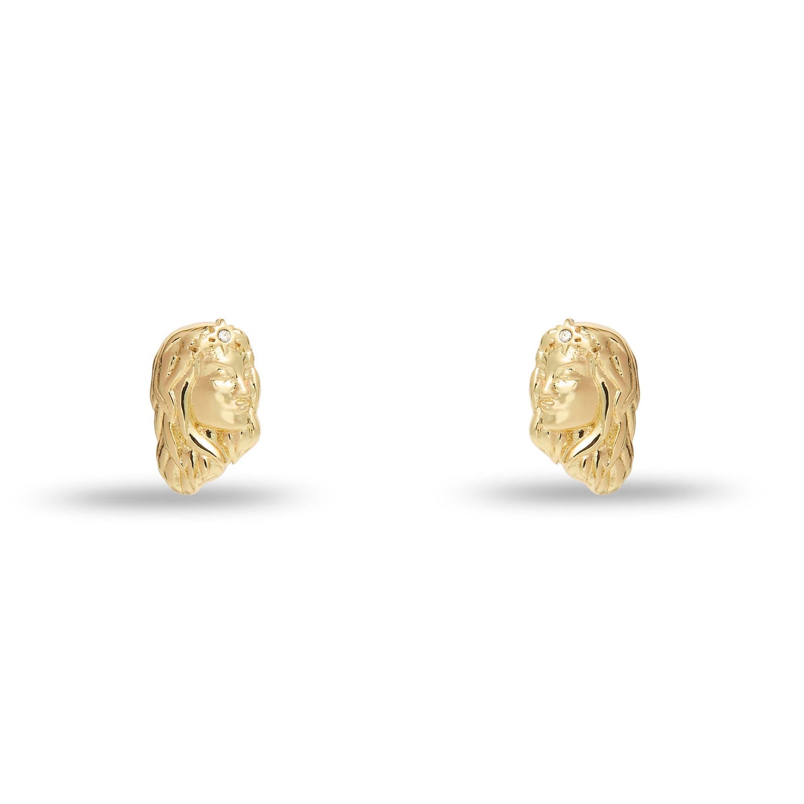 Lele Sadoughi EARRINGS GOLD VIRGO ZODIAC STUD EARRINGS