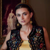 Lele Sadoughi EARRINGS GOLDEN TURQUOISE PLUMERIA DROP EARRINGS