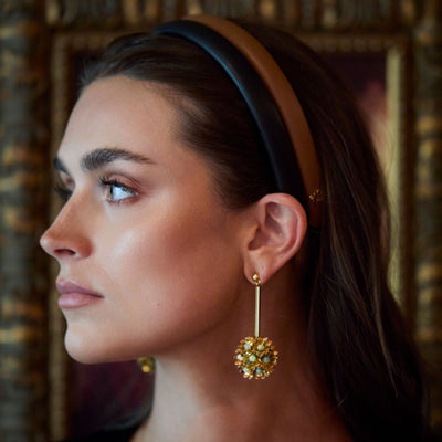 Lele Sadoughi EARRINGS GOLDEN TURQUOISE PLUMERIA DROP EARRINGS