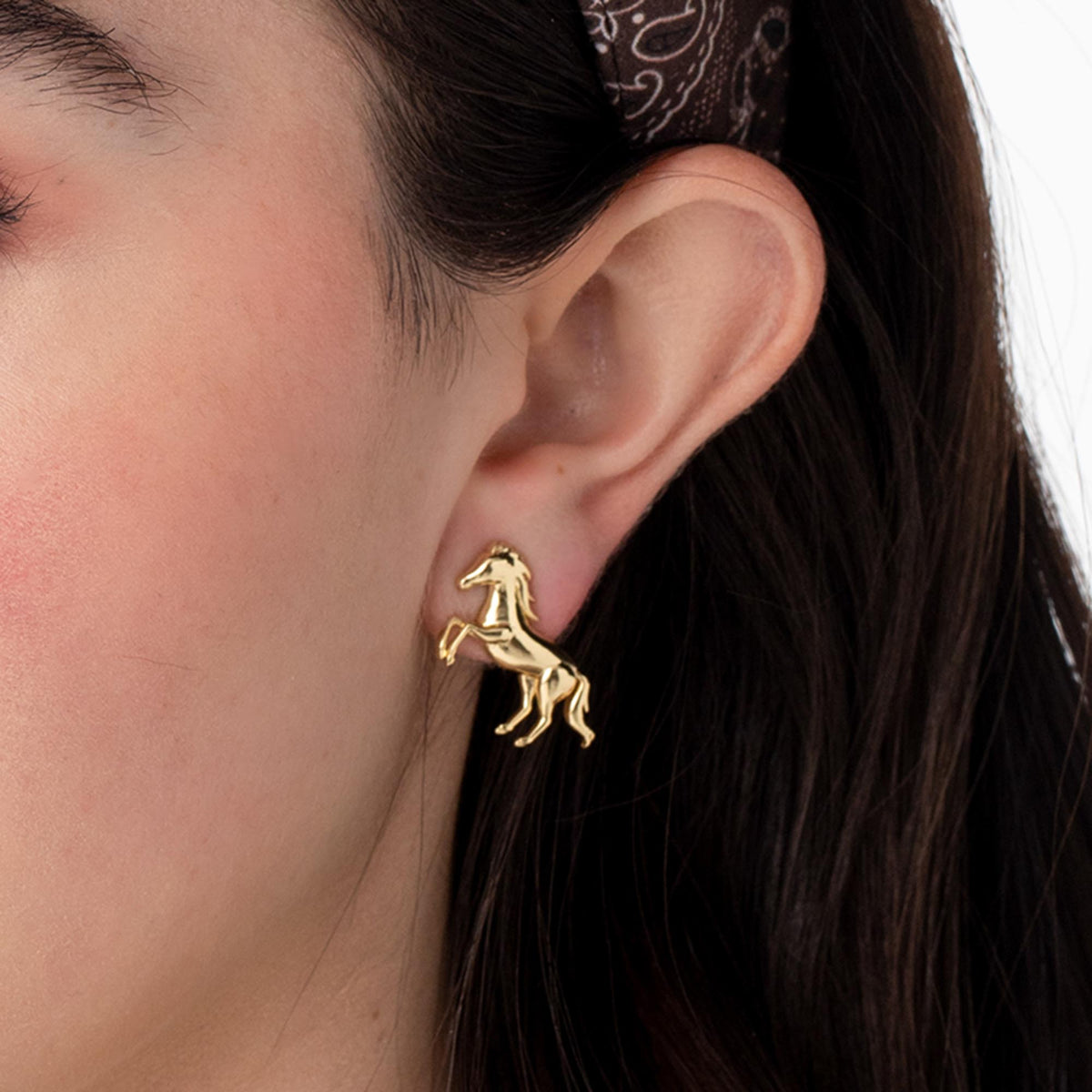 Lele Sadoughi EARRINGS HORSE STUD EARRING