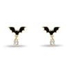 Lele Sadoughi EARRINGS JET BAT CRYSTAL STUD