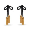 Lele Sadoughi EARRINGS JET BOW TASSEL EARRINGS