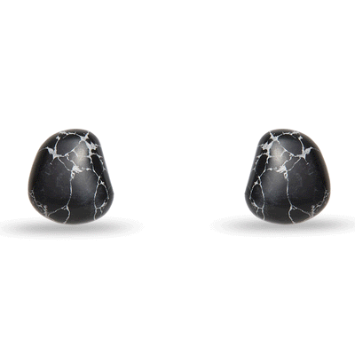 Lele Sadoughi EARRINGS JET COLLECTOR BAROQUE STUD EARRINGS